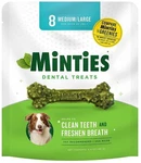 Dog, Sergeants Minties Dental Treats For Dogs Medium Large (8 Count). Fixed Price $19.93.