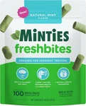 Minties Freshbites Soft And Chewy Dental Treats, Low Calorie Natural Flavor. Fixed Price $23.99.