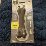 Zeus Nosh Medium Bacon Dog Chew Bones, Flexible Long Lasting. Fixed Price $13.99.