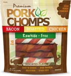 Pork Chomps Baked Skin Dog Chews, 6-INCH Twists, 12 Count (pack Of 1). Fixed Price $43.75.