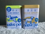 Native Pet Dog Supplement Lot The Daily + Bone Broth Wellness Topper. Fixed Price $29.99.