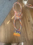 Dog Rope Toys Tough Colorful Figure 8 Knot Ball Center Dental Chew Tugger 11". Fixed Price $10.00.
