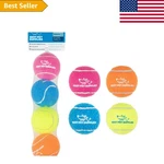 Interactive Squeaky Chew Toy Pack Of 4 - Durable Fetch Balls For Dogs. Fixed Price $11.69.