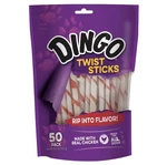 Dingo Twist Sticks Rawhide Chews, Made With Real Chicken, 50-COUNT. Fixed Price $19.99.