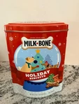 Christmas Milk Bone Holiday Biscuits Tin, Empty Only, Treats. Fixed Price $9.99.