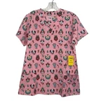 Revel Bobby Antler Friends Christmas Scrub Dogs Top Large Pink New Medical. Fixed Price $16.00.