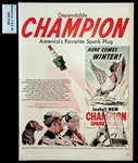 1948 Champion Spark Plugs Duck Winter Car Parts Dog Vintage Print Ad 28211. Fixed Price $9.97.