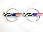 2PC Chrome Front & Rear Gas Lid Blue Cross Us Flags Emblem 1984-1996 C4 Corvette. Fixed Price $34.80.