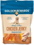 Golden Rewards Chicken Flavor Premium Dry Jerky Treats For All Dogs Low Fat 32OZ. Fixed Price $16.99.