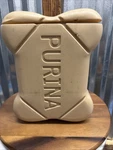 Vintage Purina Dog Biscuits Treats Bone Shaped Plastic Blow Mold Snack Container. Fixed Price $17.99.