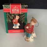 1992 Hallmark Christmas Ornament Loving Shepherd Boy& Lamb QX5151 W Box. Fixed Price $6.35.