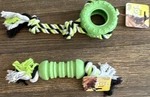 Boss Petedge Rope Tug Rubber Chew Heavy Duty Dog Toy, Medium, 2 Pieces. Fixed Price $13.49.