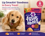 Fruitables Pumpkin & Apple Flavor Dog Treats, 7-OZ Bag. Fixed Price $15.99.