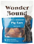 Amazon Brand Wonder Bound Whole Pig Ears Dog Treats, Pork, 6 Ounce, Count (p. Fixed Price $24.47.