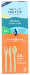 World Centric, Assorted Bamboo Cutlery, 24 Count. Fixed Price $21.84.