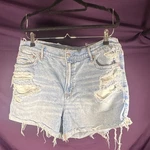 American Eagle Outfitters Mom Short High Rise Distressed Cut Off Denim 14. Fixed Price $8.40.
