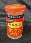 Vintage Nestle Maggi Beef Flavor Bouillon Cubes Container Plastic Advertising. Fixed Price $6.99.