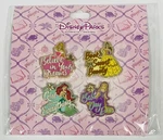 Disney Parks Princess Aurora Belle Ariel Rapunzel 4 Pin Booster Set. Fixed Price $35.99.