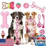 Vinsot 12 Pack Large Toys For Aggressive Chewers Pink Dogs Teething. Fixed Price $50.73.
