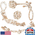Fida Dog Toys 4 Pack Puppy Teething Sturdy Cotton Chew Tug Ropes Indoor/out. Fixed Price $25.76.