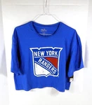 2021-22 Womens Ny Rangers Adam Fox #23 Blue Old School Badge Nhl Crop T-shirt. Fixed Price $11.99.