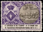Vintage Italy Poster Stamp 11TH Int'l. Dog Exhibition Kennel Club Italiano. Fixed Price $8.00.