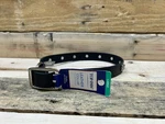 Petsmart Black Leather Silver Steel Bone Rivets Buckle Dog Collar Medium. Fixed Price $8.99.
