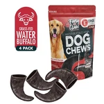 Fang And Claw, Water Buffalo Horn Dog Chew 4 Pack Natural Long Lasting. Fixed Price $29.70.
