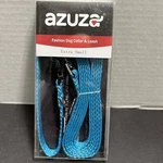 Azuza Dog Collar And Leash Set, Adjustable Nylon Xtra Small Light Blue Bones Pat. Fixed Price $5.00.