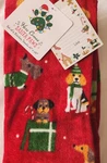 Set Of 2 Kitchen Hand Towels Santa Paws Christmas Dog Lover Holiday Gifts. Fixed Price $15.99.
