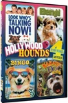 Hollywood Hounds 4 Dvd Pack Look Who' Talking Now Bingo, Benji, Karate Dogs. Fixed Price $11.00.