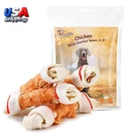 Pawmate Rawhide Dog Bone, Chicken Wrapped 6.5" Knotted Bones, Long-lasting Chews. Fixed Price $20.91.