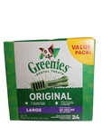 Greenies Canister 36OZ Large 24CT Exp: 02/27. Fixed Price $25.99.