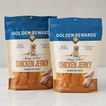 X 32 Oz - Golden Rewards Chicken Flavor Premium Dry Jerky Treats For All Dogs. Fixed Price $34.95.