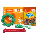 Nylabone Toys & Nubz Treats Holiday Gift Box, Powerful Chewer, 4-COUNT. Fixed Price $29.99.