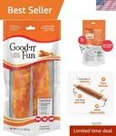 Healthy Chicken And Beef Hide Chews: Triple Flavor Rolls For Large Dogs, 2 Pack. Fixed Price $10.44.
