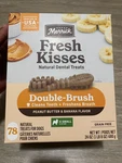 Merrick Fresh Kisses Peanut Butter & Banana X-small Dental Dog Treats, 78 Count. Fixed Price $30.00.