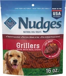 Nudges Grillers Natural Dog Treats, Made In The Usa With Real Steak, 16-OZ Bag. Fixed Price $14.59.