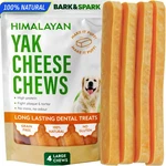 Bark&spark Yak Cheese Dog Chews - 100% Natural, Long Lasting, All Sizes. Fixed Price $35.98.