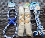 Hartz Rawhide & Pig Skin Braid Twist For Large Dogs 10 Inch, 2 Ct Rope Toys. Fixed Price $15.00.