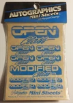 Autographics Rc Car Racing Body Decal Mini Sheet #10235 Blue - New Old Stock. Fixed Price $6.00.