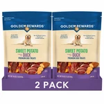 Golden Rewards Sweet Potato Wrapped With Duck Premium Dog Treats 16 Oz 2 Pack. Fixed Price $26.47.