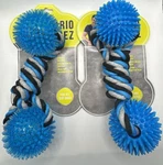 2PK Mario Lopez Chain Link Rope Tug W/ Rubber Chew Dog Toy Set Fast Shipping. Fixed Price $19.95.