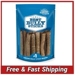 Crunchy Real Beef Dog Treats - Bully Snack Stick 4" Chews 12 Pack. Fixed Price $12.97.