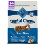 Blue Dental Chews Natural Dog Treats Spearmint Flavor 22OZ Large 14 Count. Fixed Price $30.79.