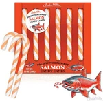 6-PACK Pacific Northwest Salmon Fish Christmas Candy Canes Gag Archie Mcphee. Fixed Price $9.99.