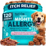 Mighty Paw Dog Allergy Chews Anti-itch & Immune Support, 120CT Omega 3, Quer. Fixed Price $18.00.