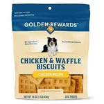 Golden Rewards Chicken & Waffle Biscuits Treats For Dogs, 16 Oz Bag. Fixed Price $16.23.