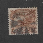Us Scott # 113, Cents Brown,post Horse Rider, 1869, Xf+, Cat. $275. Fixed Price $68.00.
