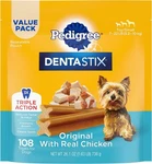 Pedigree Dentastix Original Flavor Dental Treats For Small Dogs 108 Count. Fixed Price $28.97.